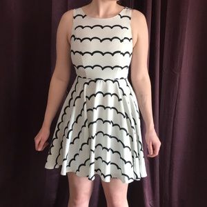 white dress with back pattern